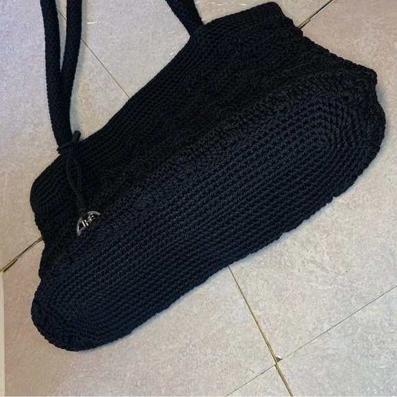 The Sak Black Crochet Shoulder / Tote Bag Black - Picture 3 of 16